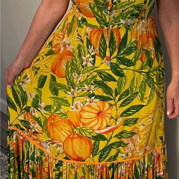 Farm Rio Ruffled Tangerine Dress - Picture 2 of 5